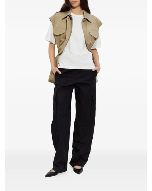 IRO Natural Front-Pocket Sleeveless Jacket