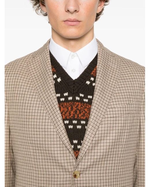 Blazer A Cuadros Boglioli de hombre de color Natural
