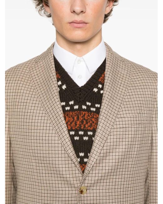 Blazer A Cuadros Boglioli de hombre de color Natural