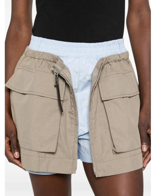Short À Patch Logo Moschino en coloris Natural
