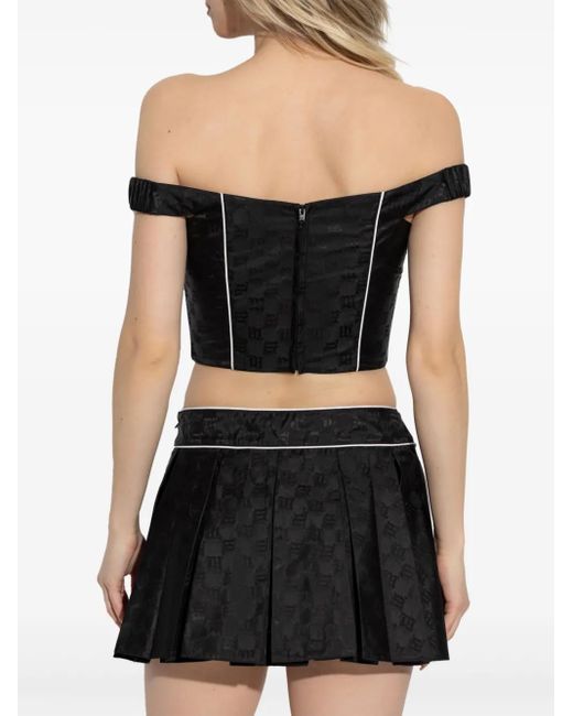 M I S B H V Black Corset Style Top
