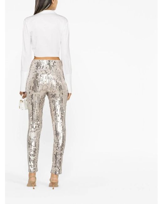 ROTATE BIRGER CHRISTENSEN Legging Met Pailletten in het White