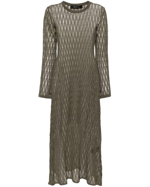 FEDERICA TOSI Gray Knitted Maxi Dress
