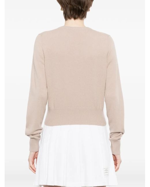 N.Peal Cashmere Natural Ivy Cropped Cardigan