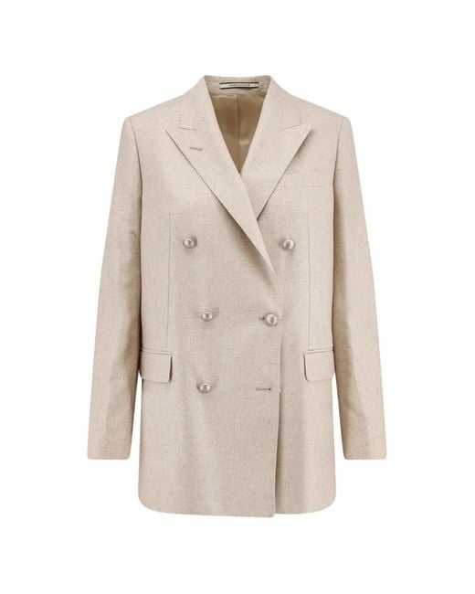 Tagliatore Natural Jasmine Double-Breasted Blazer