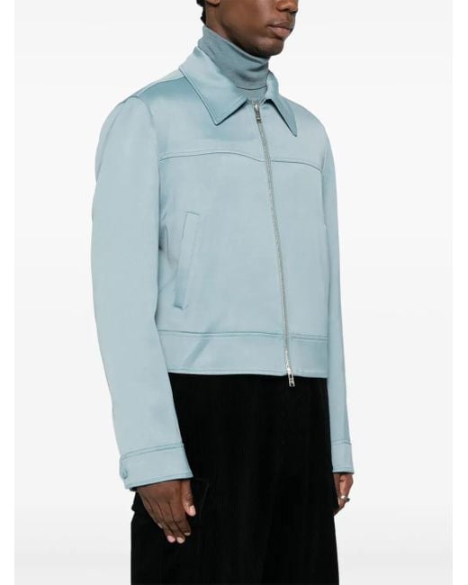 Giacca-Camicia Con Applicazione A Fiori di Lanvin in Blue da Uomo