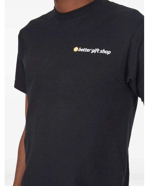 スウェット better gift shop crewneck Better Gift Shop Logo-Print Crew-Neck T-Shirt in Black | Lyst