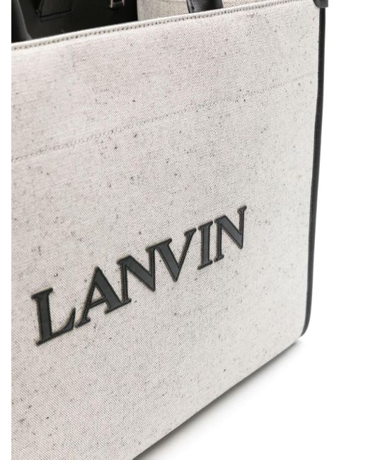 Lanvin Medium In&out Shopper in het Metallic