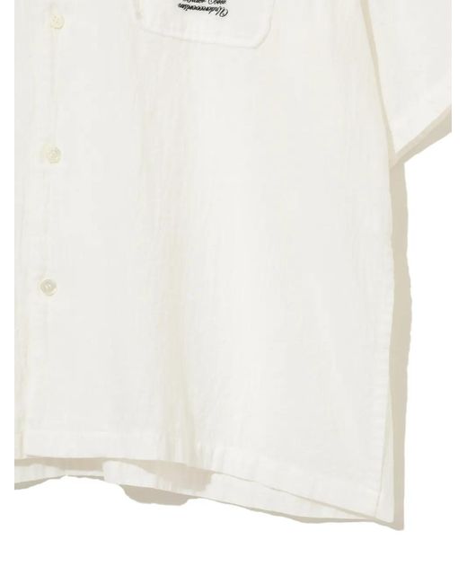 Undercover White Logo-Embroidery Short-Sleeve Shirt for men
