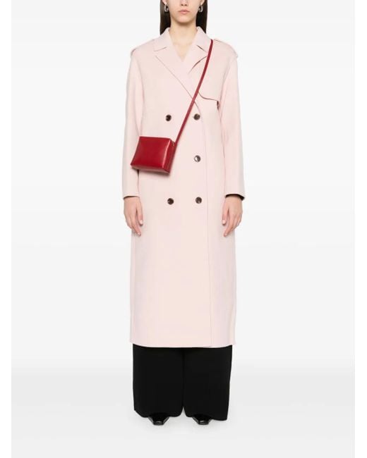 Theory Pink Double-Breasted Coat