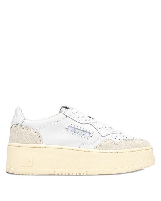Autry White Platform Low Sneakers