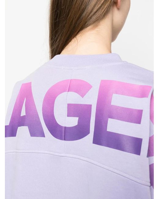 Karl Lagerfeld White Logo-Print Crew Neck Sweatshirt
