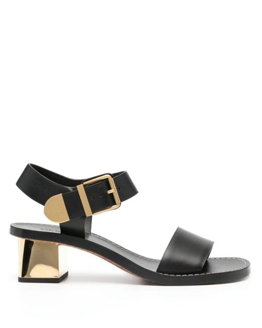 Chloé Black Rebecca Sandals