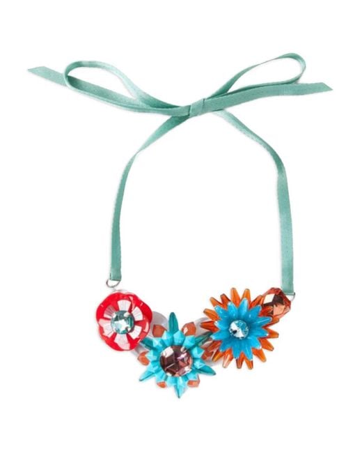 Collar Margaret con aplique floral Marina Fossati de color Blue