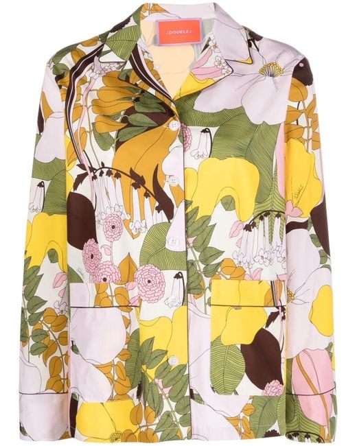 LaDoubleJ Yellow Regular Fit Hammock Shirt