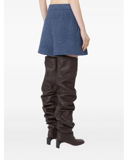 Sportmax Blue Runway Wool Shorts