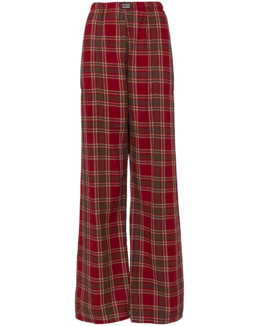ERL Red Plaid Pajama Pants for men