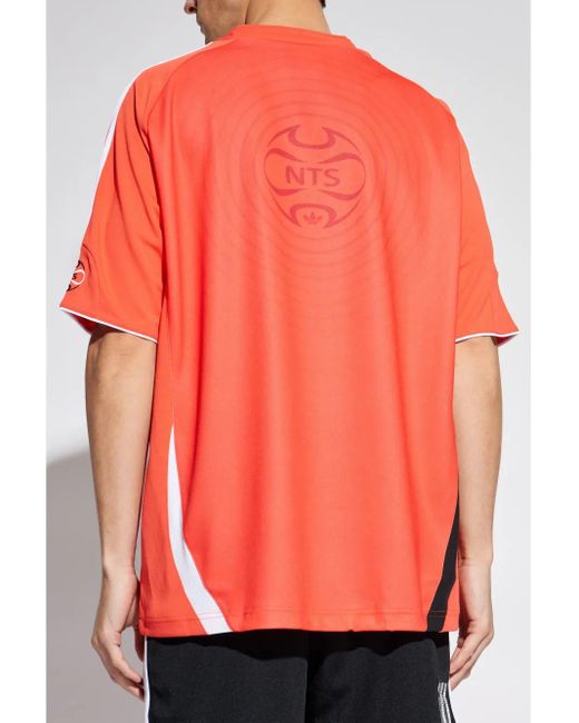 Adidas Orange X Nts Radio Jersey Recycled-Polyester T-Shirt for men