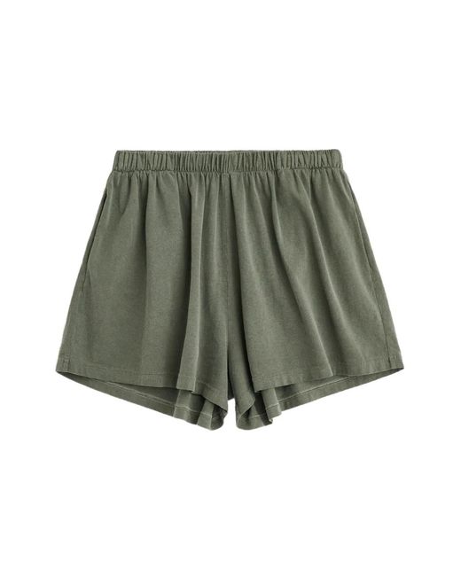 Our Legacy Green Gored Elasticated Shorts