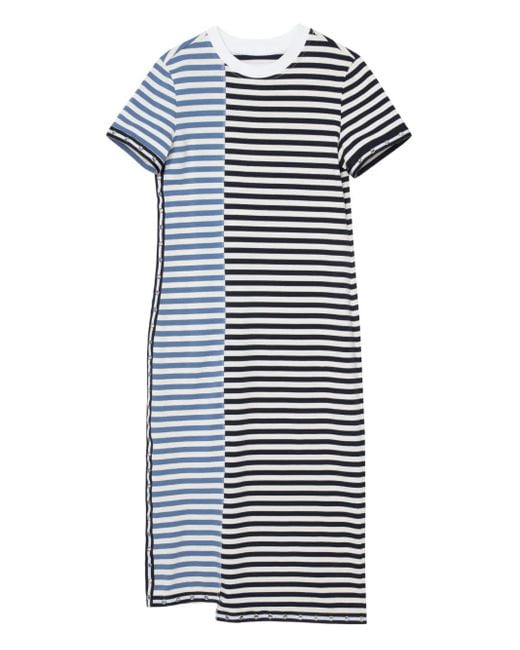 3.1 Phillip Lim Blue Short-Sleeve Patchwork T-Shirt Dress