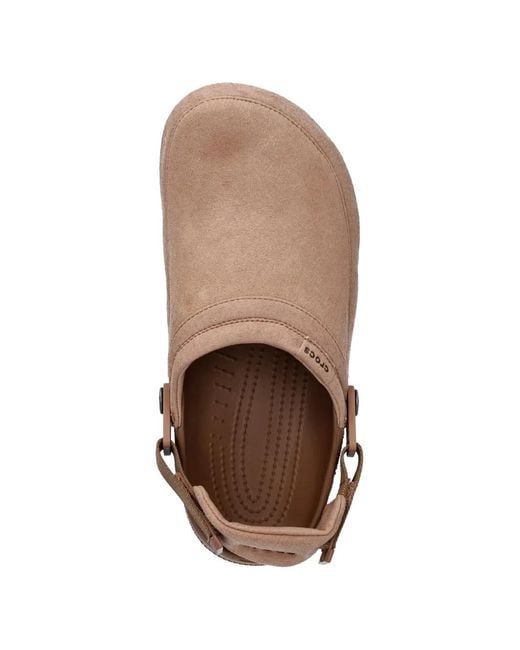 CROCSTM Brown Classic Touch-Strap Slingback Mules