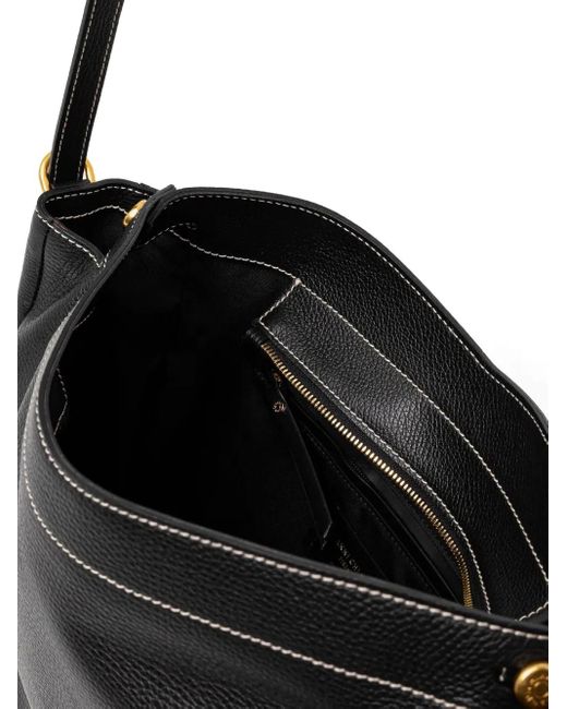 Gianni Chiarini Black Ottavia textured-leather shoulder bag