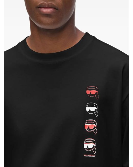 Karl Lagerfeld Black Ikon Fusion T-Shirt for men
