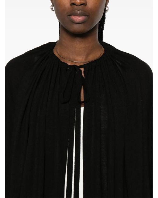 Totême  Black Drawstring Cape