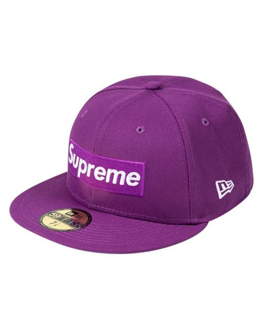 Cappello da baseball No Comp Box-Logo Supreme x New Era di KTZ in Purple