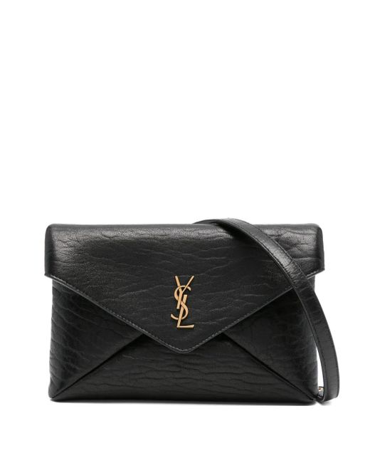 Bandolera Cassandre con solapa Saint Laurent de color Black