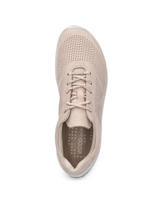 Ecco Pink Biom Lite Perforated Leather Sneakers