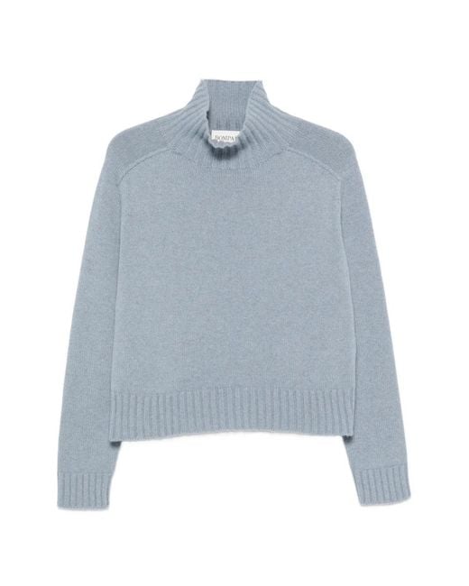 Bompard Blue Turtleneck Cashmere Jumper