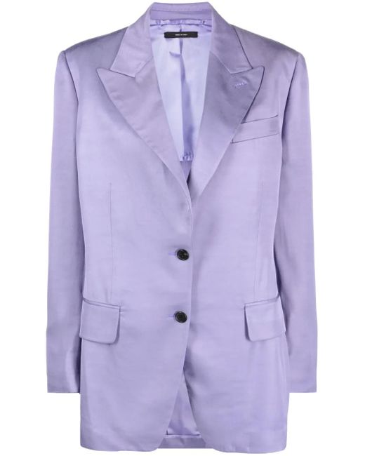 Tom Ford Purple Single-Breasted Blazer