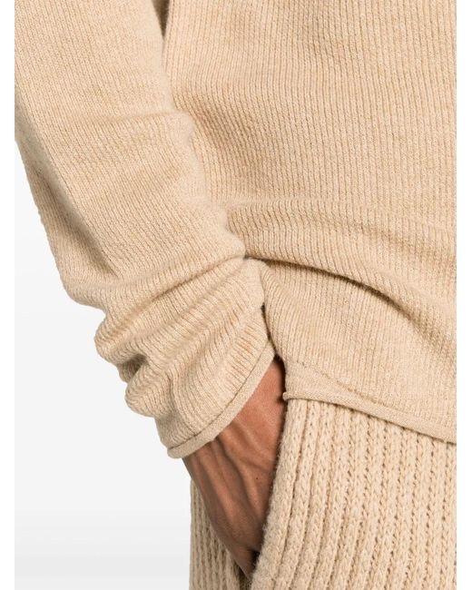 Alanui Natural Finest Ribbed Polo Top for men