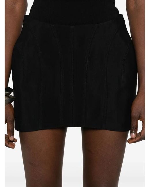 Mugler Getailleerde Mini-Rok in het Black