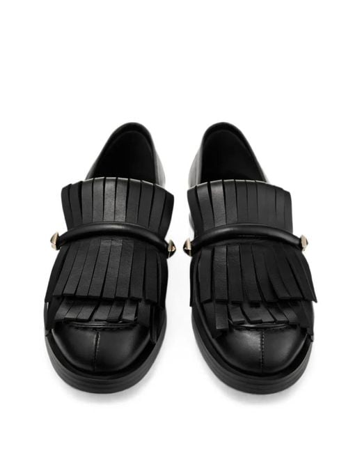 Jimmy Choo Black Eska Loafers