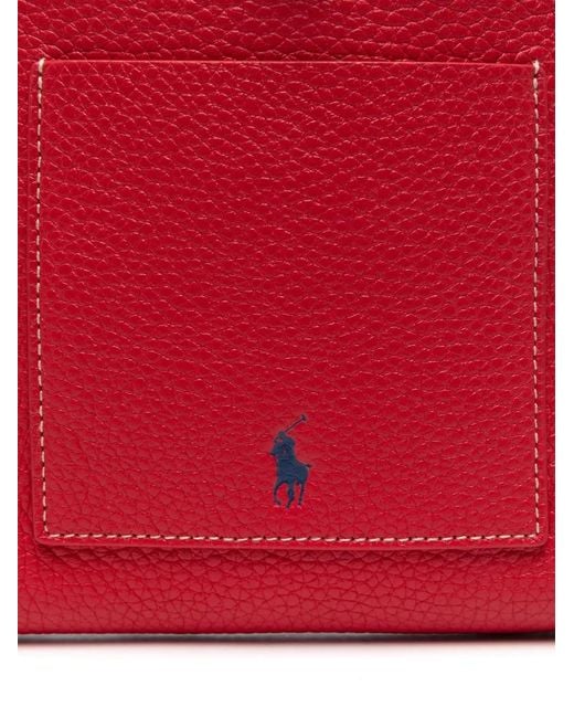 Polo Ralph Lauren Red Leather Crossbody Bag