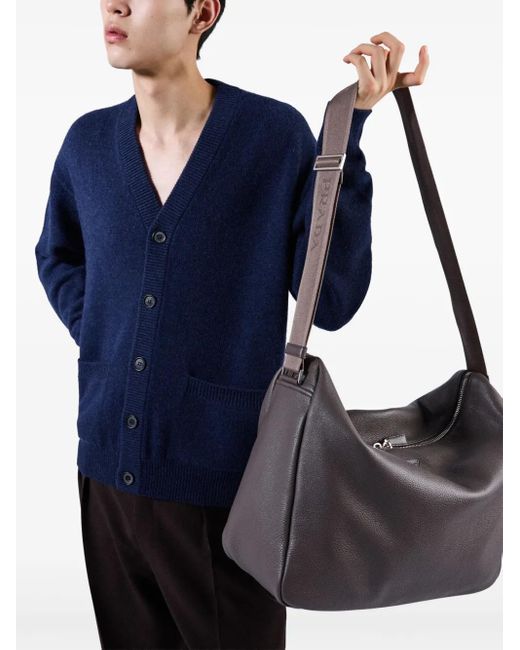 Prada Blue Re-Cashmere Cardigan for men