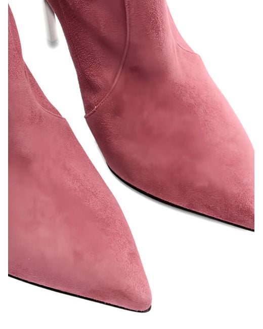 Casadei 10 Mm Suède Overknee Laarzen in het Red