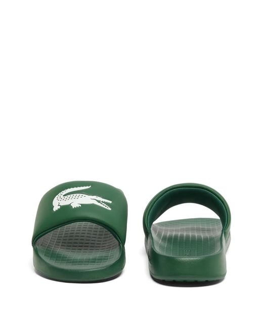 Lacoste Green Serve Logo Slides for men