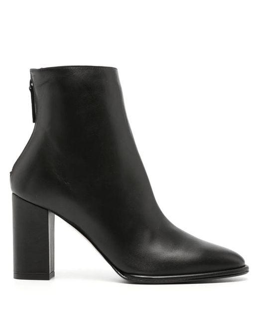 Le Silla Black Elsa 85Mm Leather Ankle Boots