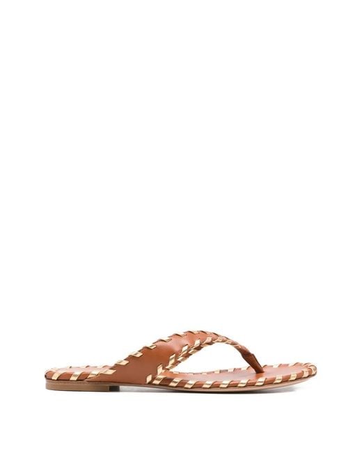 Gianvito Rossi Brown Lamb Silk Lamb Mekong Sedona Lamb Leather Silk Shoes