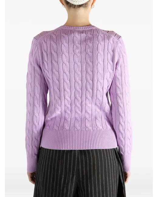 Polo Ralph Lauren Purple Long Sleeves Classic Cardigan