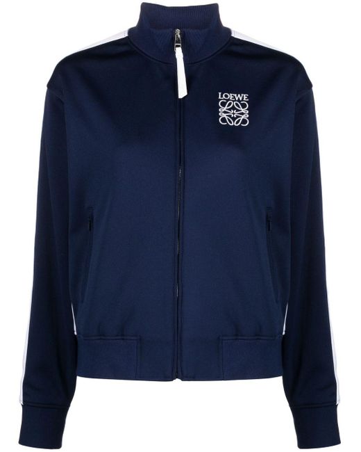 Loewe Blue Embroidered-logo Technical-jersey Jacket