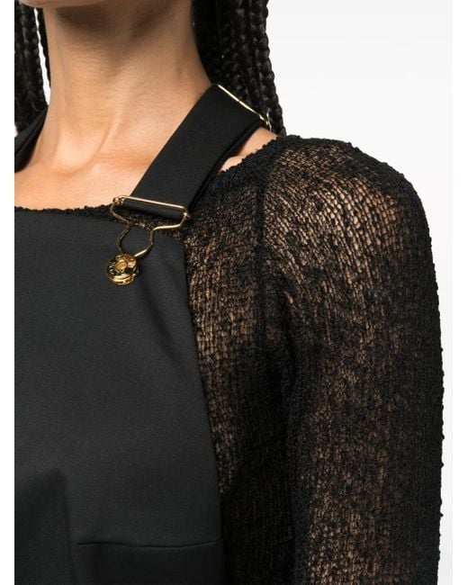 Patou バージンウールブレンド ジャンパースカート Black