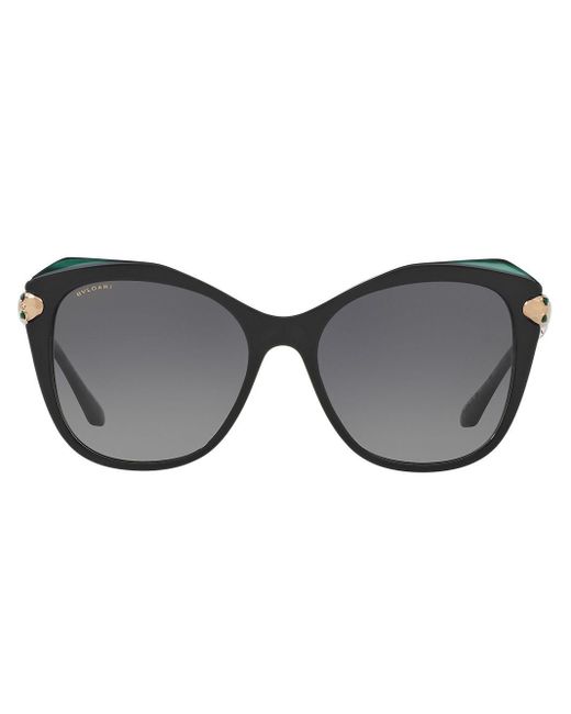 Oversized sunglasses BVLGARI en coloris Black