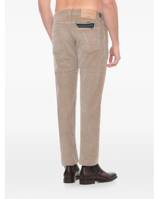 Jacob Cohen Gray Corduroy-Texture Trousers for men