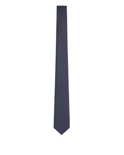メンズ Giorgio Armani ドット シルクネクタイ Blue