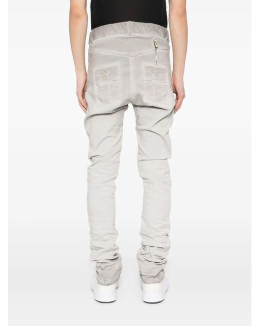 Boris Bidjan Saberi White Drop-Crotch Skinny Trousers for men