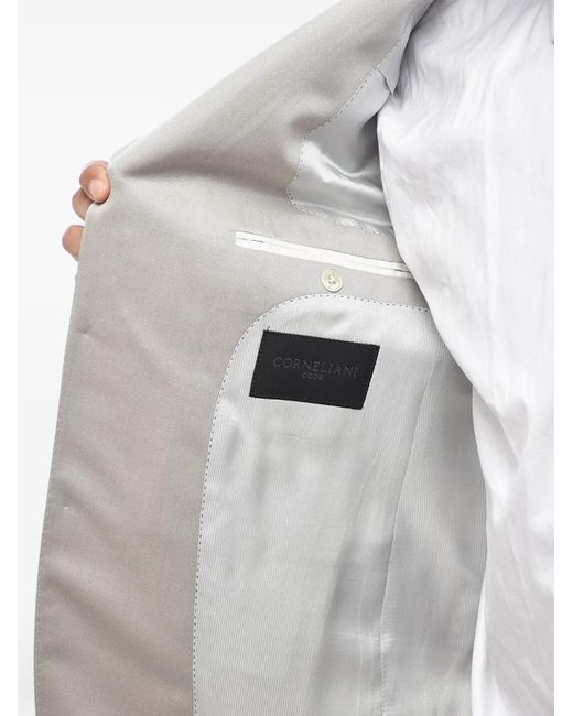 Corneliani Gray Single-Breasted Blazer for men